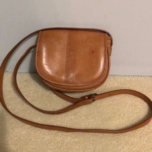 brown perry ellis leather bag